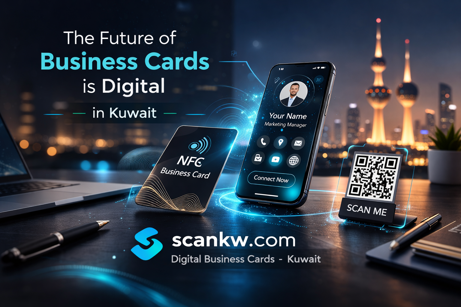 أفضل بدائل بطاقات الأعمال الورقية — ولماذا scankw.com هو الحل الأمثل في الكويت